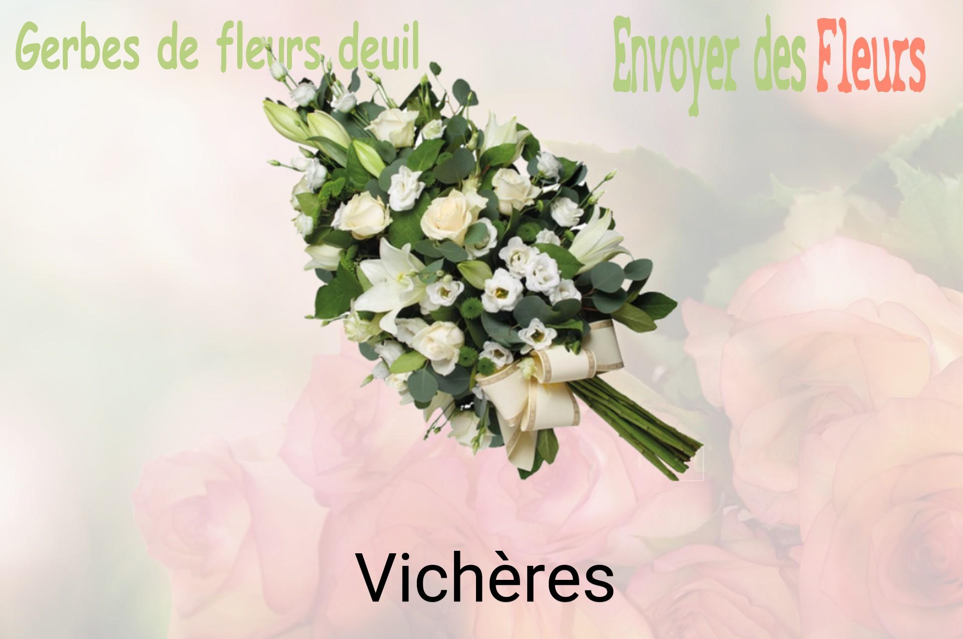 Gerbe de fleurs de deuil livrée à Vichères